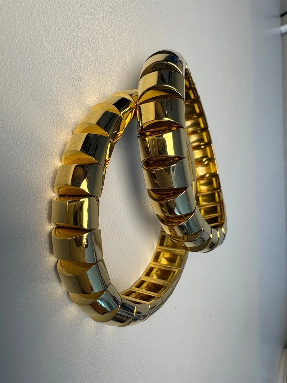KATE SPADE Gold-Tone Sculpted Hinged Bangle Bracelet- SET OF 2 - Picture 6 of 6